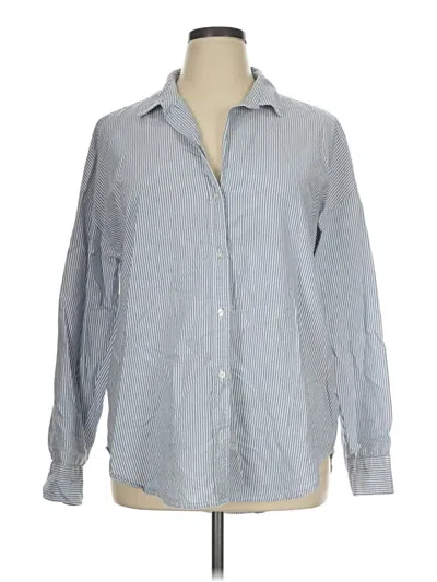 Pre-owned Beachlunchlounge Long Sleeve Button Down Shirt In Blue
