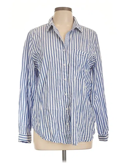 Pre-owned Beachlunchlounge Long Sleeve Button Down Shirt In Blue