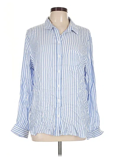 Pre-owned Beachlunchlounge Long Sleeve Button Down Shirt In Blue