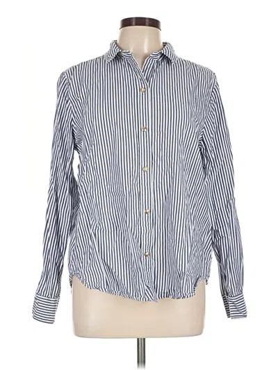 Pre-owned Beachlunchlounge Long Sleeve Button Down Shirt In Blue