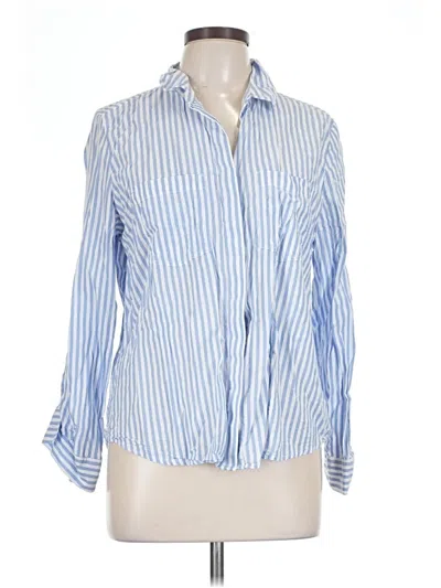 Pre-owned Beachlunchlounge Long Sleeve Button Down Shirt In Blue