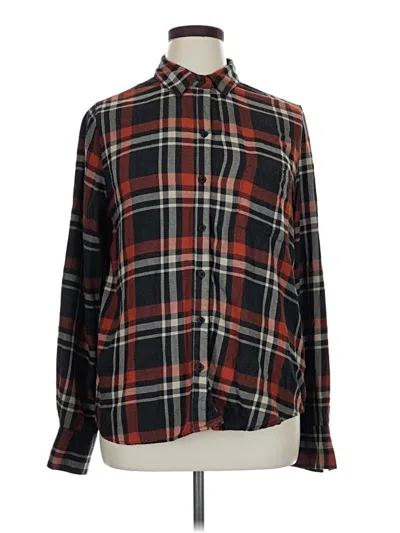 Pre-owned Beachlunchlounge Long Sleeve Button Down Shirt In Brown