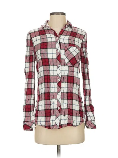 Pre-owned Beachlunchlounge Long Sleeve Button Down Shirt In Burgundy