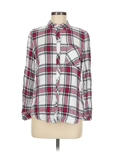 Pre-owned Beachlunchlounge Long Sleeve Button Down Shirt In Burgundy