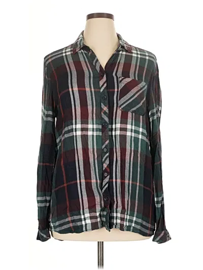 Pre-owned Beachlunchlounge Long Sleeve Button Down Shirt In Burgundy