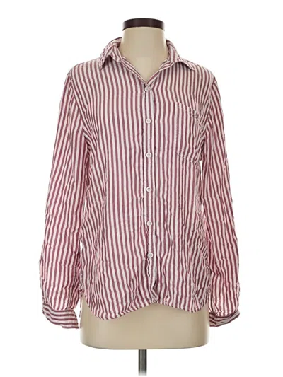 Pre-owned Beachlunchlounge Long Sleeve Button Down Shirt In Burgundy
