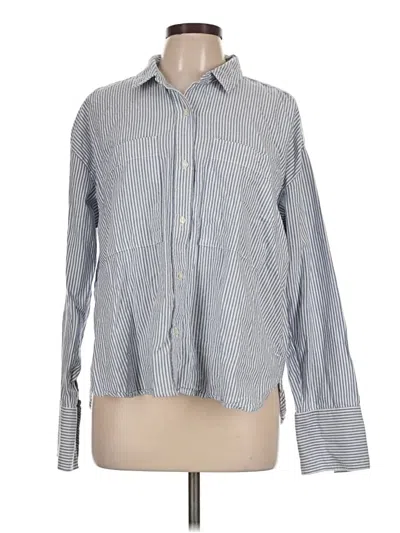 Pre-owned Beachlunchlounge Long Sleeve Button Down Shirt In Gray