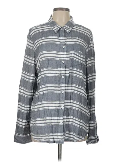Pre-owned Beachlunchlounge Long Sleeve Button Down Shirt In Gray