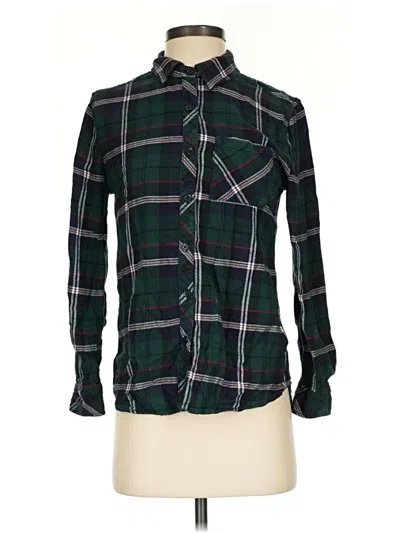 Pre-owned Beachlunchlounge Long Sleeve Button Down Shirt In Green