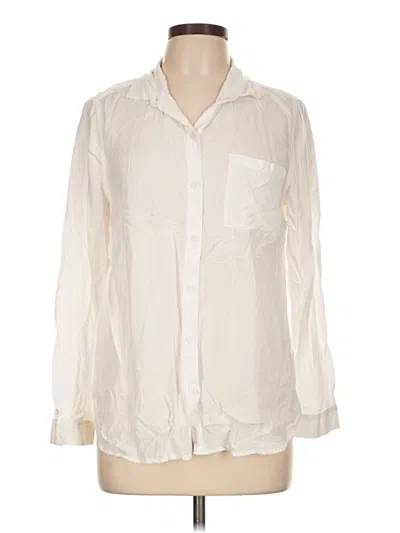 Pre-owned Beachlunchlounge Long Sleeve Button Down Shirt In Ivory
