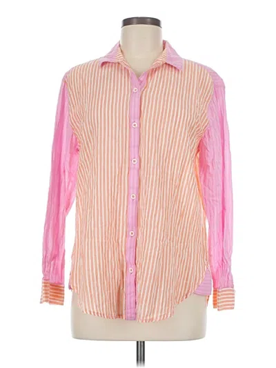 Pre-owned Beachlunchlounge Long Sleeve Button Down Shirt In Pink