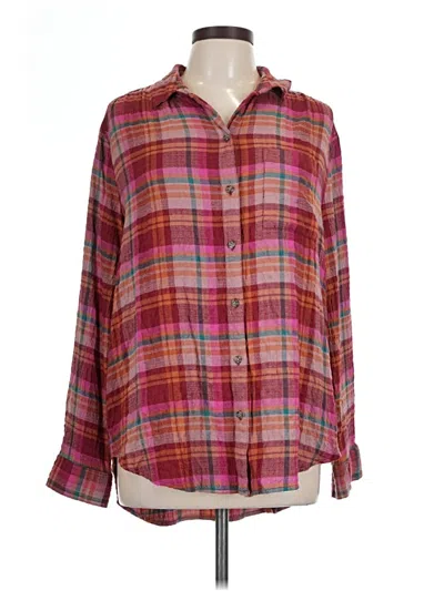 Pre-owned Beachlunchlounge Long Sleeve Button Down Shirt In Pink