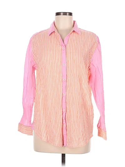 Pre-owned Beachlunchlounge Long Sleeve Button Down Shirt In Pink
