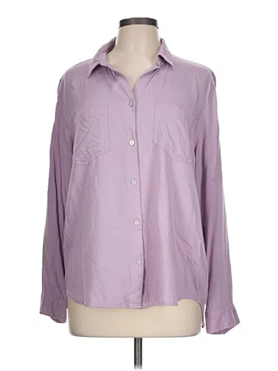 Pre-owned Beachlunchlounge Long Sleeve Button Down Shirt In Purple