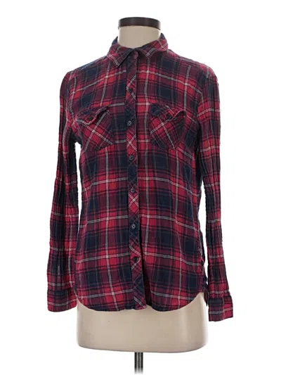 Pre-owned Beachlunchlounge Long Sleeve Button Down Shirt In Red