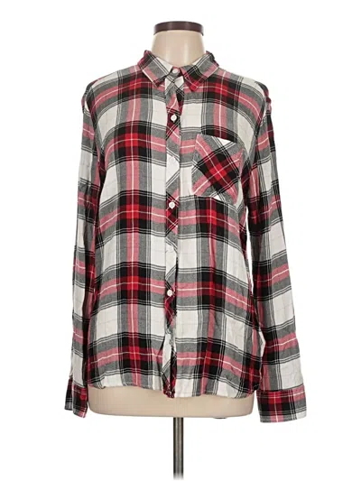 Pre-owned Beachlunchlounge Long Sleeve Button Down Shirt In Red