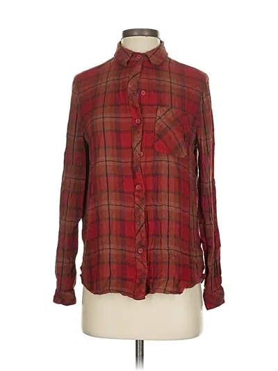 Pre-owned Beachlunchlounge Long Sleeve Button Down Shirt In Red