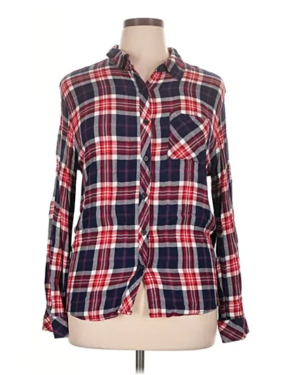 Pre-owned Beachlunchlounge Long Sleeve Button Down Shirt In Red