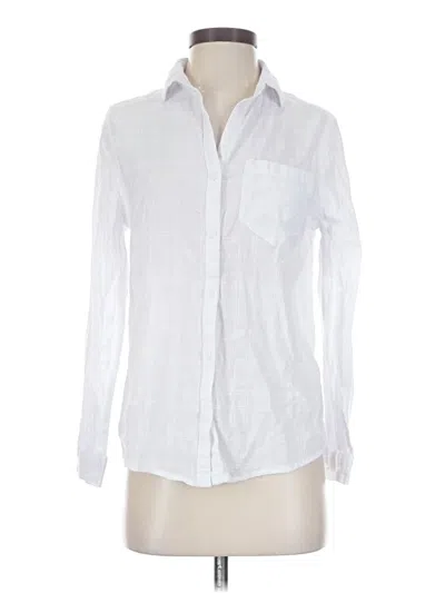 Pre-owned Beachlunchlounge Long Sleeve Button Down Shirt In White