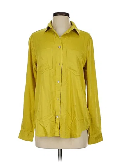 Pre-owned Beachlunchlounge Long Sleeve Button Down Shirt In Yellow