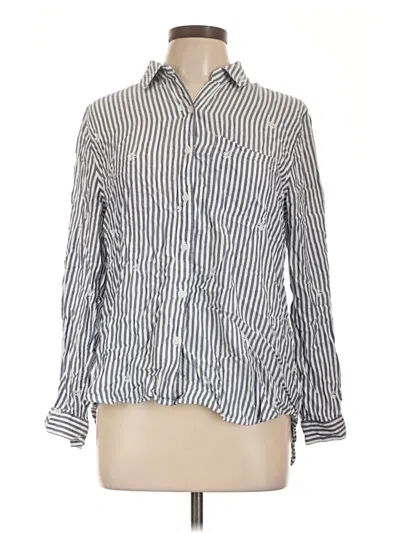 Pre-owned Beachlunchlounge Long Sleeve Polo Shirt In Silver