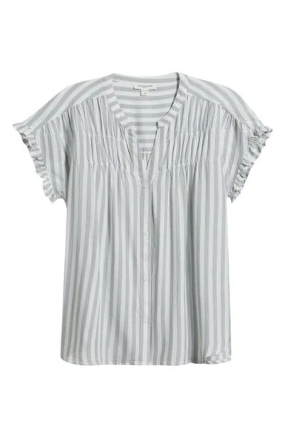 Beachlunchlounge Monaka Smocked Frill Top In Gray