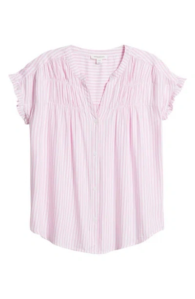 Beachlunchlounge Monaka Smocked Frill Top In Pink