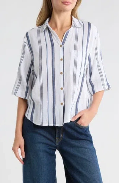 Beachlunchlounge Murphy Button Up Shirt In White