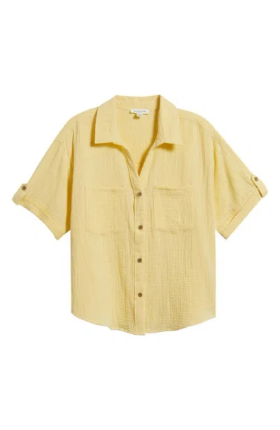 Beachlunchlounge River Gauze Shirt In Yellow