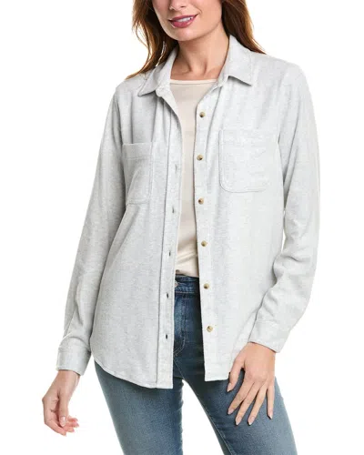 Beachlunchlounge Sally Brushed Flannel Shirt In Grey