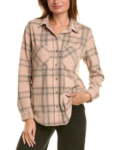 Beachlunchlounge Sally Brushed Flannel Shirt In Pink