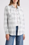 Beachlunchlounge Sally Plaid Shacket In Gray
