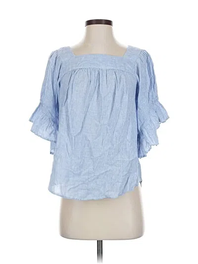 Pre-owned Beachlunchlounge Short Sleeve Blouse In Blue