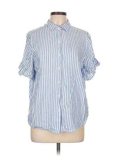 Pre-owned Beachlunchlounge Short Sleeve Blouse In Blue