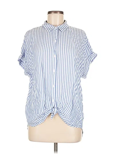 Pre-owned Beachlunchlounge Short Sleeve Blouse In Blue