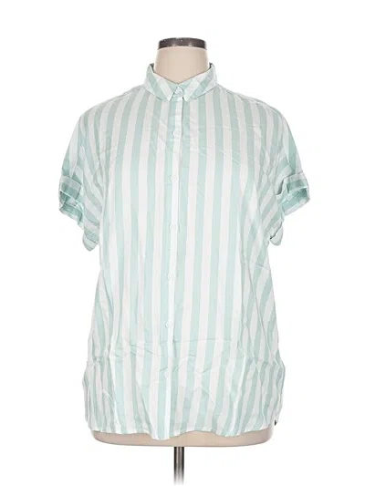 Pre-owned Beachlunchlounge Short Sleeve Blouse In Blue