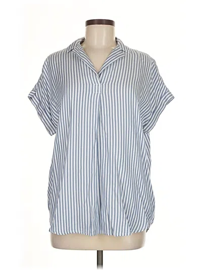 Pre-owned Beachlunchlounge Short Sleeve Blouse In Blue