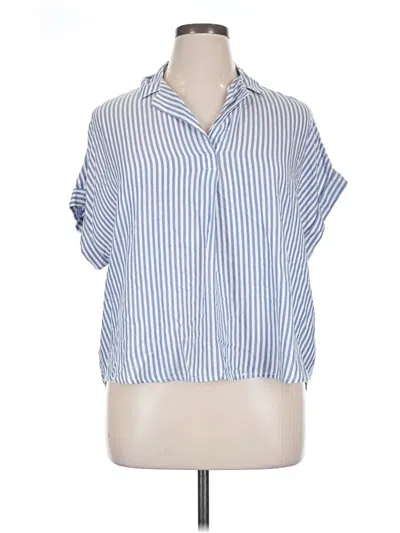 Pre-owned Beachlunchlounge Short Sleeve Blouse In Blue