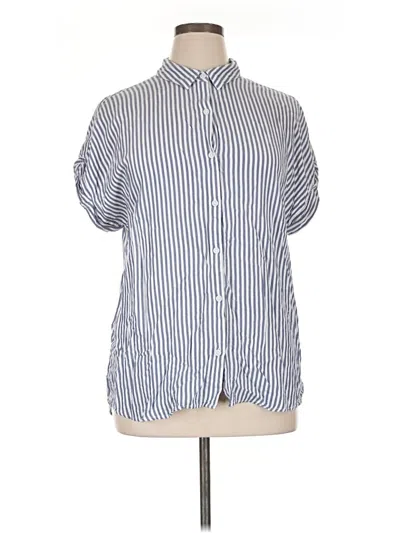 Pre-owned Beachlunchlounge Short Sleeve Blouse In Blue