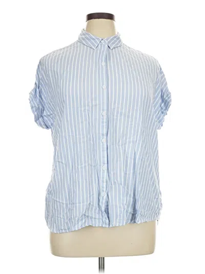 Pre-owned Beachlunchlounge Short Sleeve Blouse In Blue