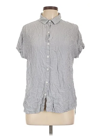 Pre-owned Beachlunchlounge Short Sleeve Blouse In Blue