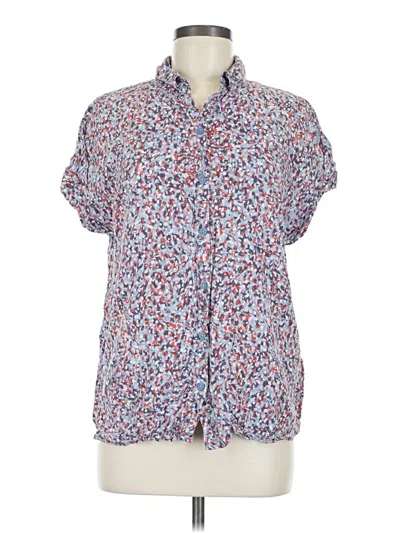 Pre-owned Beachlunchlounge Short Sleeve Blouse In Blue