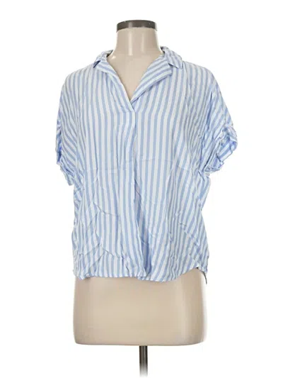 Pre-owned Beachlunchlounge Short Sleeve Blouse In Blue