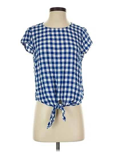 Pre-owned Beachlunchlounge Short Sleeve Blouse In Blue
