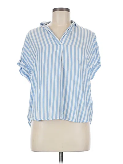 Pre-owned Beachlunchlounge Short Sleeve Blouse In Blue