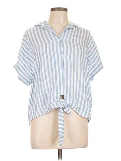 Pre-owned Beachlunchlounge Short Sleeve Blouse In Blue