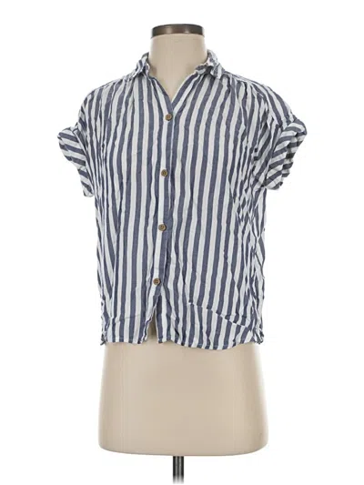 Pre-owned Beachlunchlounge Short Sleeve Blouse In Blue