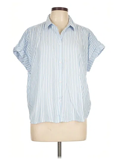 Pre-owned Beachlunchlounge Short Sleeve Blouse In Blue