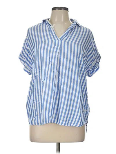 Pre-owned Beachlunchlounge Short Sleeve Blouse In Blue