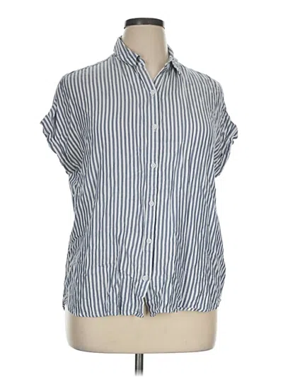 Pre-owned Beachlunchlounge Short Sleeve Blouse In Blue